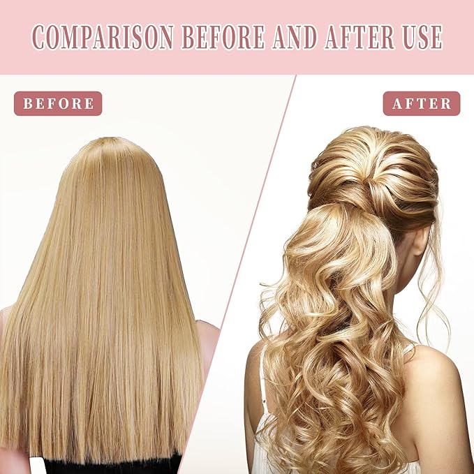 30pcs Heatless Hair Curlers Rollers Wave Curls Styling Kit, No Heat Hair Curlers Spiral Curlers for Short and Medium Hair (9.8Inch/ 25 cm)...