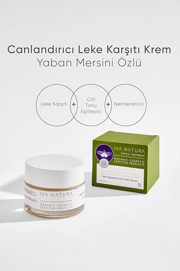 Organic Anti Blemish Skin Care Cream with Blueberry Extracts 1.68 fl oz