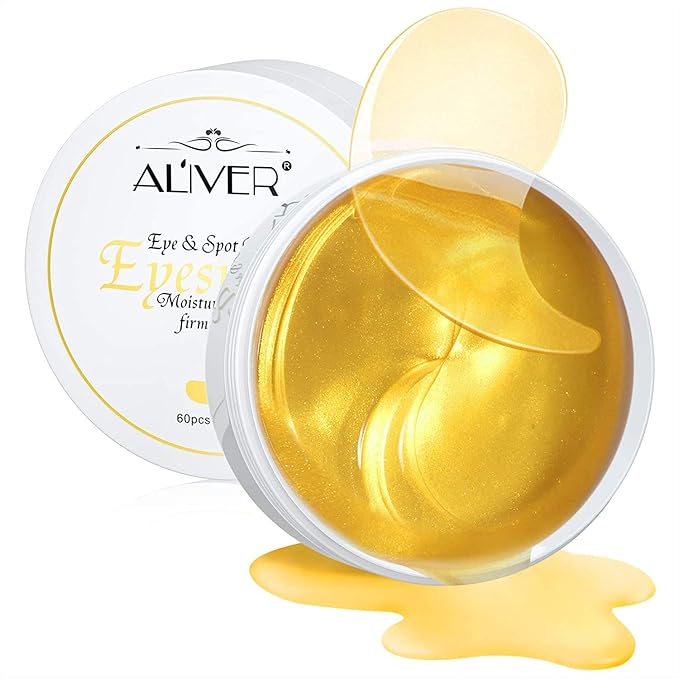 30 Pairs Under Eye Treatment Patches,24k Gold Under Eye Mask for Wrinkles,Puffy Eyes & Bags,Dark Circles,Under Eye Gel Pads,Eye Mask with Hyaluronic Acid
