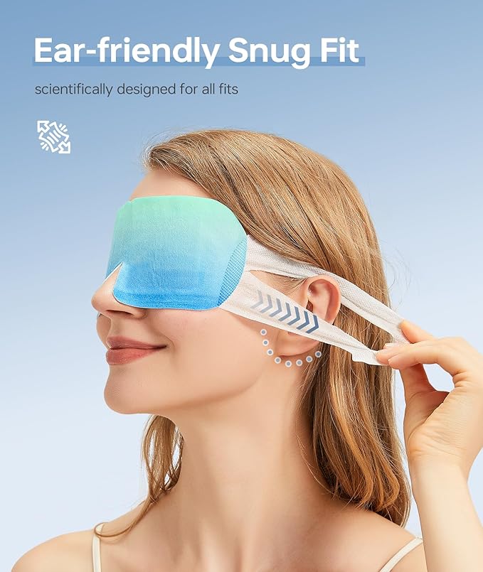 Hyaluronic Acid Self Heating Warm Compress for Eyes, Heated Eye Mask for Fast Relief of Dry Eyes, 14 Pack Steam Eye Mask, Moisturizing & Highly Effective Steam Eye Mask