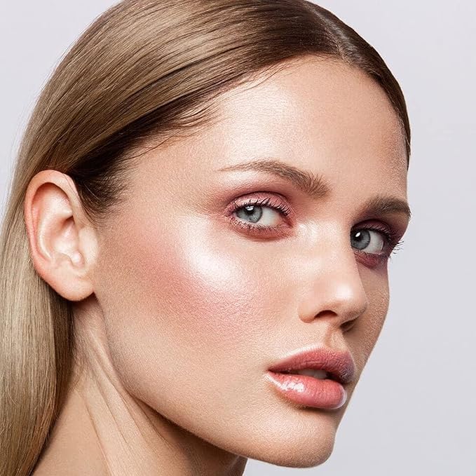 Boobeen Highlighter Makeup Highlighter Palette Powder Shimmer Highlighter Makeup Facial Illuminator Bronzer Palette Waterproof Long Lasting
