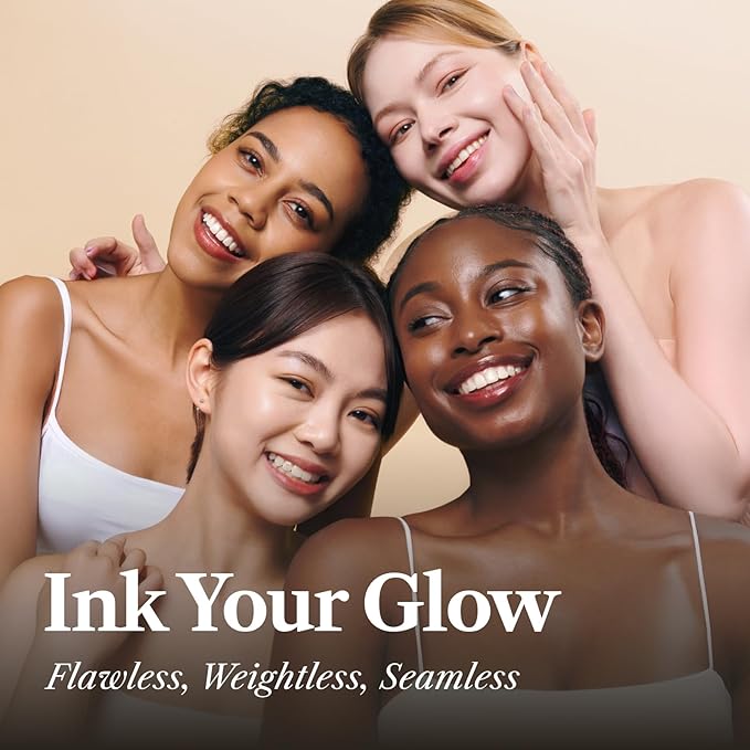 THE FACE SHOP Ink Lasting Liquid Foundation, Full Coverage, 72‑Hour Wear Semi‑Matte Finish, Makeup with Bakuchiol, N110 Buttercream, 0.84 Fl. Oz.