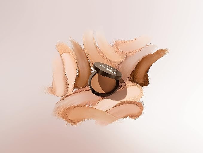 Covergirl Clean Invisible Pressed Powder, Lightweight, Breathable, Vegan Formula, Warm Nude 158, 0.38oz