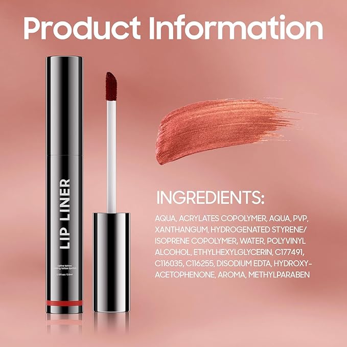 OETUIOW Lip Stain - All Day Lip Stain Peel Off, Naturally Moisturizing Lightweight Glow-Boosting Non-Sticky, Vegan Lip Makeup Gift for Her (Cocoa)