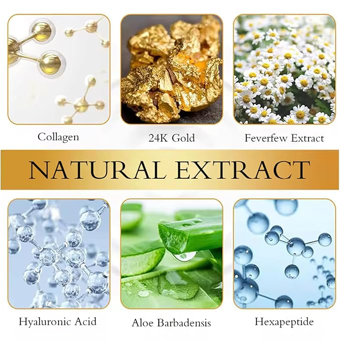 Eakroo 30 Pairs Golden Under Eye Patches, 24k Gold Under Eye Mask Eye Patches for Puffy Eyes, Eye Masks for Dark Circles and Puffiness, Reduces Wrinkle, Fine Lines and Eye Bags, Nourish Skin