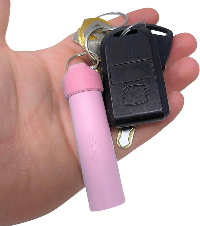 Keychain Holder EOS Lip Balm Stick (Keychain Only) - Travel Size Lip Balm Chapstick - Healing Stick - Made in USA