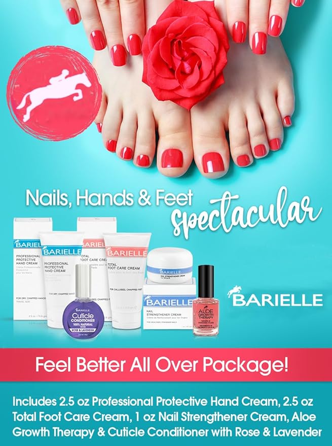 Barielle Nails, Hands and Feet Spectacular - Premium 5-PC Hand, Foot & Nail Treatment Collection