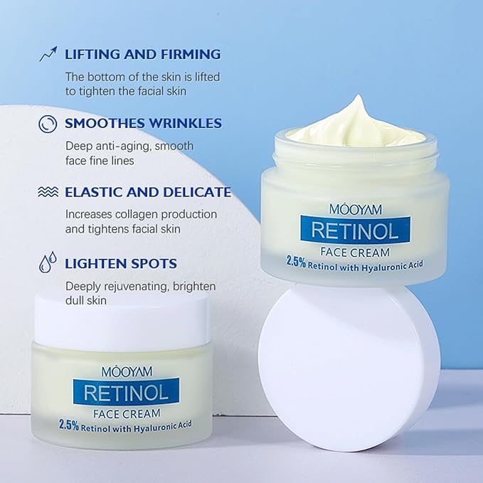 Retinol Cream, Retinol Moisturizer for Face and Neck, Wrinkle Cream for Face, Retinol Complex,Wrinkle Cream Anti Aging Retinol Facial Cream with Hyaluronic Acid, Collagen cream,Anti aging cream.