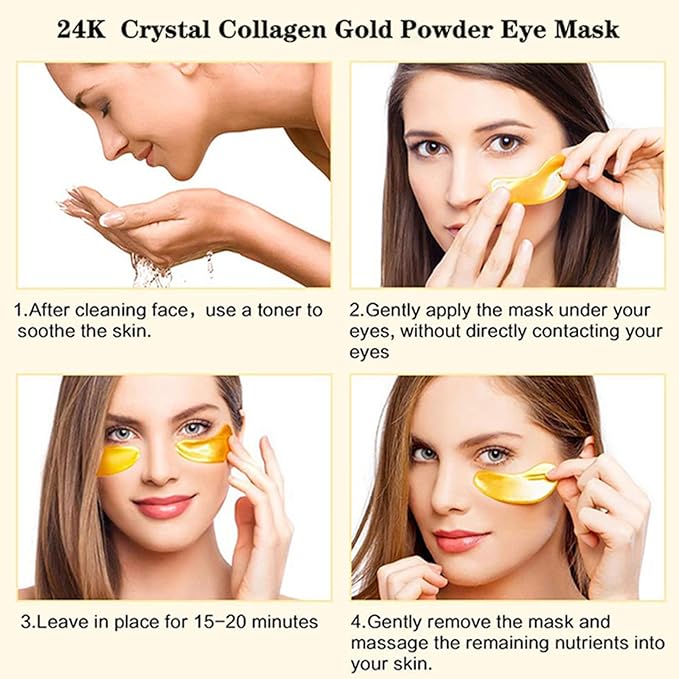 30 PCS Under Eye Collagen Patches,Crystal Pink Collagen Lip Masks,Gold Moisturizing Under Eye Mask,moisturizing skin, anti-chapping and anti-aging.…