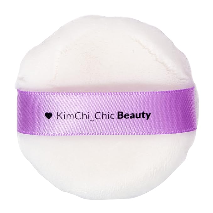 Kimchi Chic Beauty Puff Puff Pass Set and Bake Powder, Loose Face Powder with Extra Fluffy Setting Powder Puff, Soft Natural Face Makeup for Uneven Skin Tone, 03 Translucent