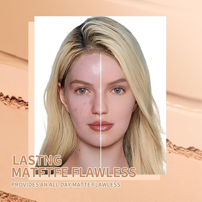 Oil Control Face Powder, Matte Smooth Setting Powder, Waterproof Long-Lasting Setting Powder, Perfect Lightweight Face Makeup For Soft Focus Finish, Minimizes Fine Lines And Pores (Classic Ivory)