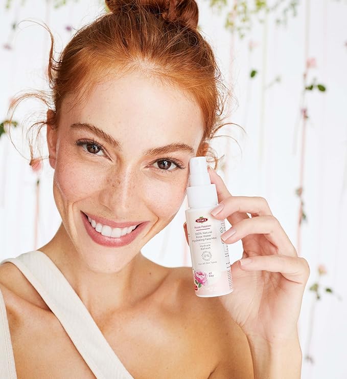 OTACI Rose Passion Face Mist Spray β 100% Natural Rose Water Hydrating Mist for Glowing, Refreshed Skin β Travel Size 50ml β Vegan, Alcohol-Free, for All Skin Types