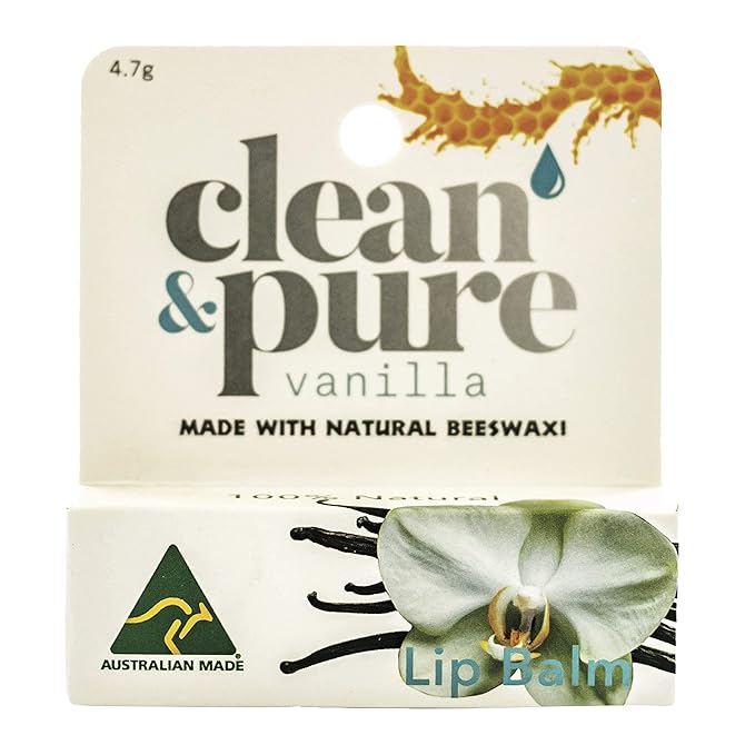 Lip Balm (Vanilla) | Manuka Honey Conditioning Lip Care with 100% All Natural Beeswax and Vitamin E Oil | Flavored Lip Balm for Dry, Chapped Lips | Made in Australia…