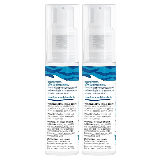 Not Your Mother's Beach Babe Texturizing Dry Shampoo Powder (2-Pack) - .85 oz Each - Instantly Absorbs Oil and Adds Soft, Touchable Texture for All Hair Types