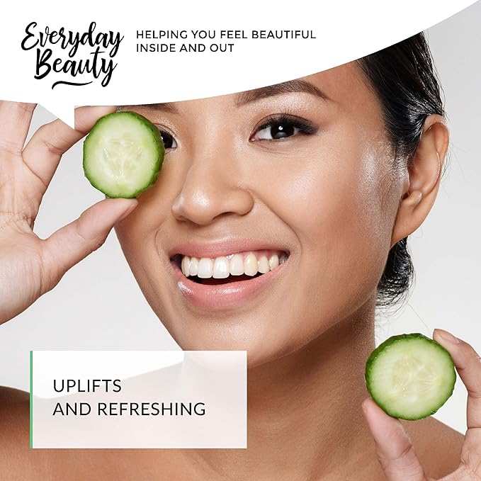 Cucumber Hydrosol Facial Toner - All Natural Hydrating Spray Mist for Face and Hair - 100% All Natural Cucumber Water Hydrosol 8oz with Fine Mist Cap