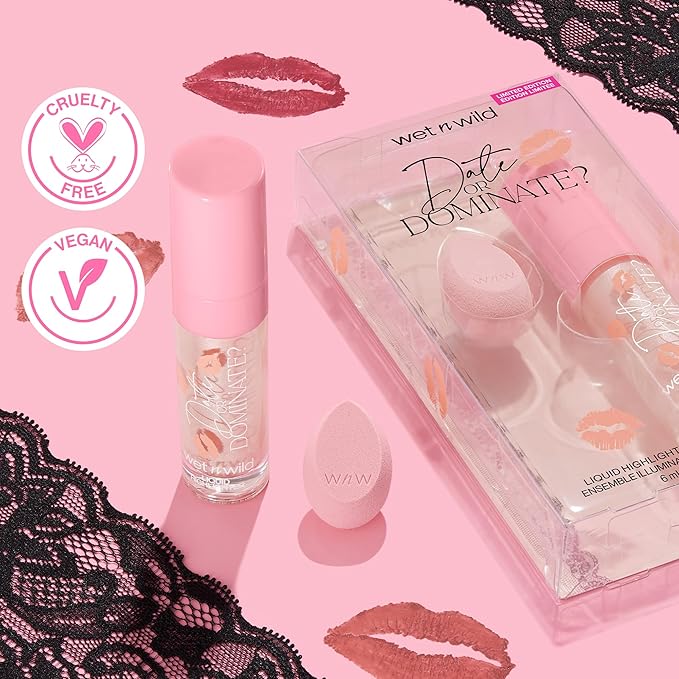 wet n wild Date Or Dominate Liquid Highlighter & Sponge Set
