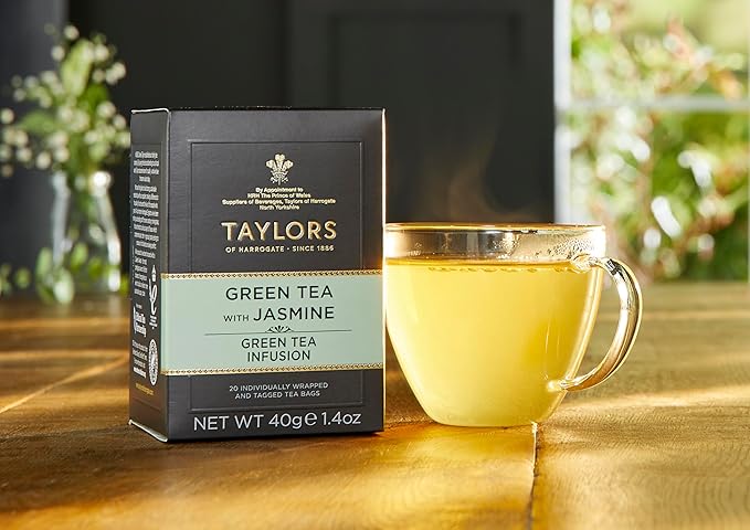 Taylors of Harrogate Green Tea with Jasmine, 20 Count (Pack of 6)