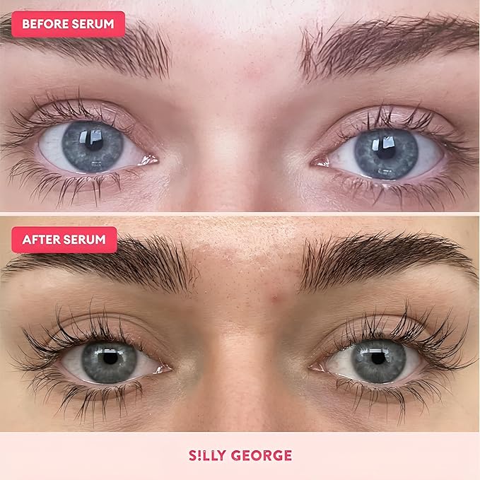Silly George Eyelash Growth Serum for Thicker, Fuller, Longer & Bold Eyebrows, Premium Serum, Lashes & Brows Enhancer, (3ml, 0.1 Fl. oz)