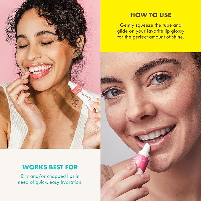 Kopari Coconut Lip Glossy - Clear - Hydrating and Moisturizing, Vitamin E and Shea Butter With 100% Organic Coconut Oil, Non GMO, Vegan Sulfate Free 0.35 Oz