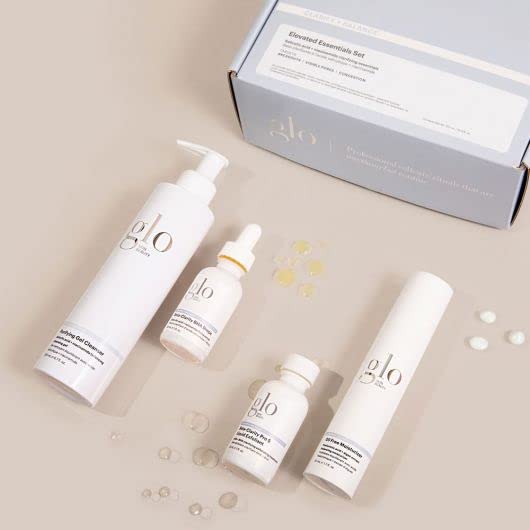 Glo Skin Beauty Clarify + Balance Elevated Essentials Set - Includes Full Size Purifying Gel Cleanser & Beta-Clarity BHA Drops