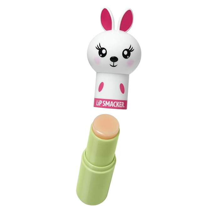 Lip Smacker Lippy Pals Bunny Rabbit, Flavored Moisturizing & Smoothing Soft Shine Lip Balm, Hydrating & Protecting Fun Tasty Flavors, Cruelty-Free & Vegan - Hoppy Carrot Cake