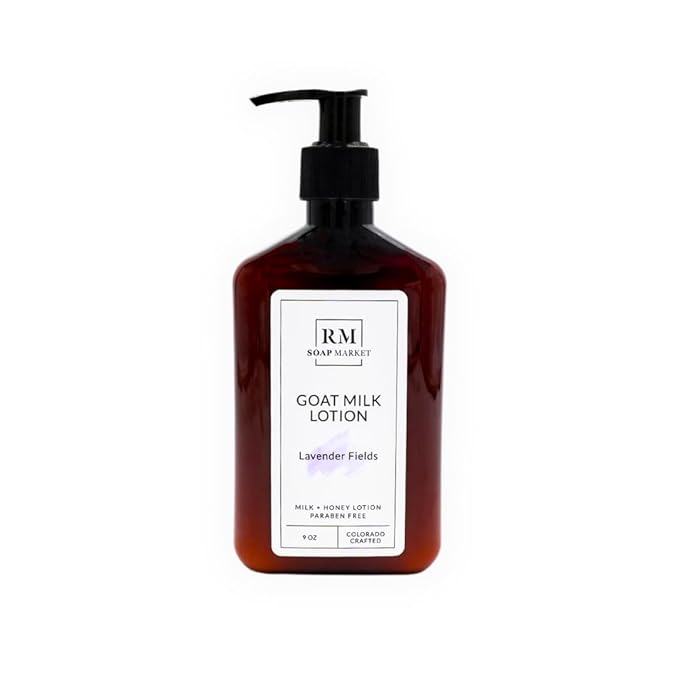 Goat Milk Lotion, Lavender Fields Fragrance, Hydrating Lotion for Men & Women With Nourishing Goat Milk, Shea Butter, Sunflower Oil & Aloe, Packed With Vitamin A, E & Selenium, 9 Oz