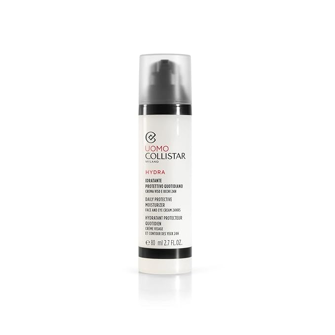 Collistar Uomo Hydra Daily Protective Moisturizer Face and Eye Cream 80 ml, 2.7 Fl Oz Made in Italy [italian import]