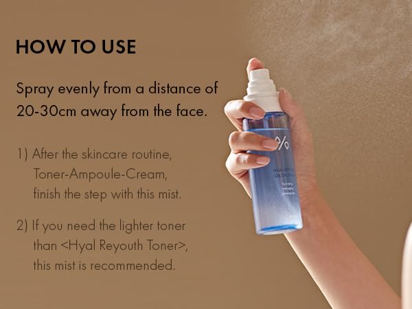 leegeehaam Dr.Ceuracle Hyal Reyouth Oil Drop Mist (125ml / 4.22 fl. oz.) - Facial Serum Mist with Hyaluronic Acid, Panthenol, Fructan, Soothing and Hydrating for All Skin Types