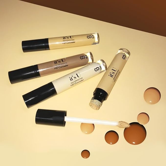Sistar it's U Skin Perfecting HD Concealer Full Coverage Lightweight Long Lasting Correcting Liquid Contour Cover Masker Makeup 5 ml / 0.17 fl. oz (Deep Espresso)