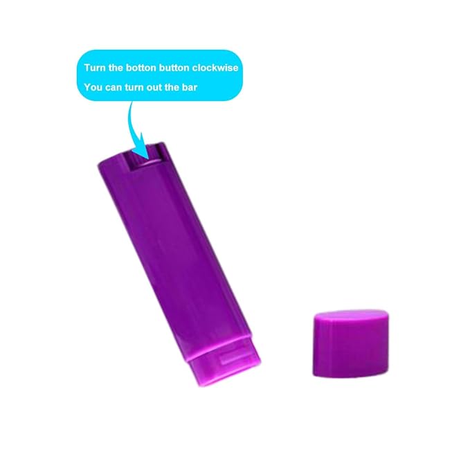 5ml 100Pcs Empty Oval Deodorant Lip balm Tubes Containers Twist-up Refillable Containers for Lipstick,Chapstick,Homemade Lip balm,DIY Deodorants(Purple)