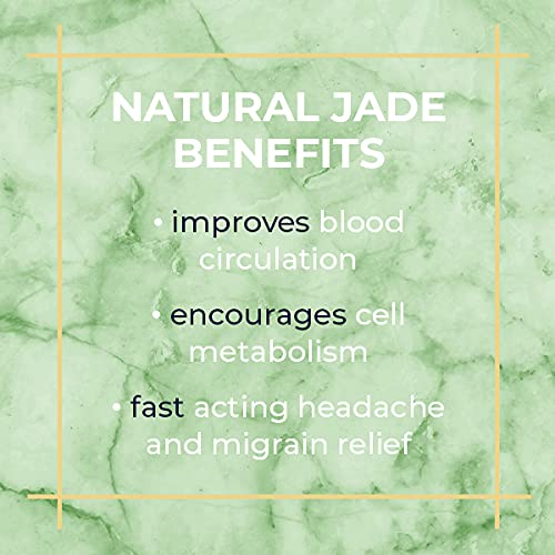 Alana Mitchell Jade Eye Mask – Weighted Eye Mask to Eliminate Wrinkles, Puffiness, & Irritation – Headache and Migraine Relief Mask - 100% Real Jade Stone Beads for Hot & Cold Anti Aging Therapy
