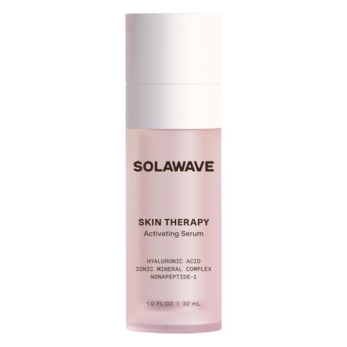 Solawave Wand Skin Therapy Activating Serum | Hyaluronic Acid and Peptides | Enhance Skincare Device Results | Hydrating Microcurrent Galvanic Current | Wrinkle Smoothing
