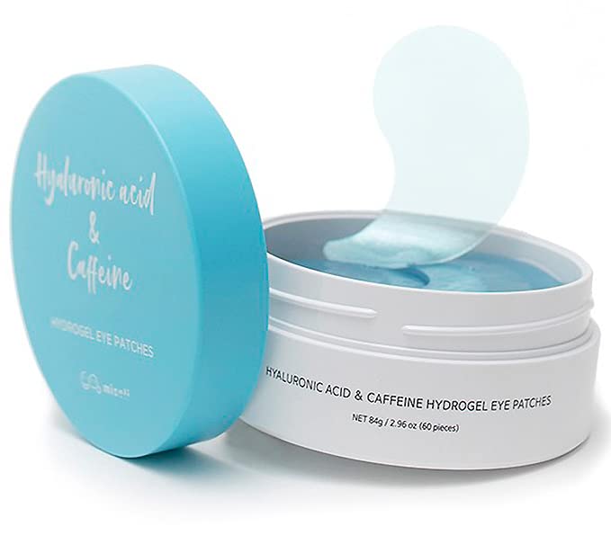 Under Eye Patches Caffeine & Hyaluronic acid (60pc), Eye Patches for Puffy Eyes, Dark Circles, Under Eye Bags, Fine Lines ㅣ Paraben free, Korean Skincare