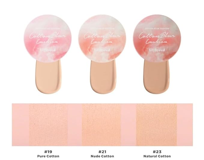 Cotton Blur Cushion SPF50+PA+++ - Skin Cover, Long-Lasting, Powdery Finish for a Flawless Look (19 Pure Cotton)