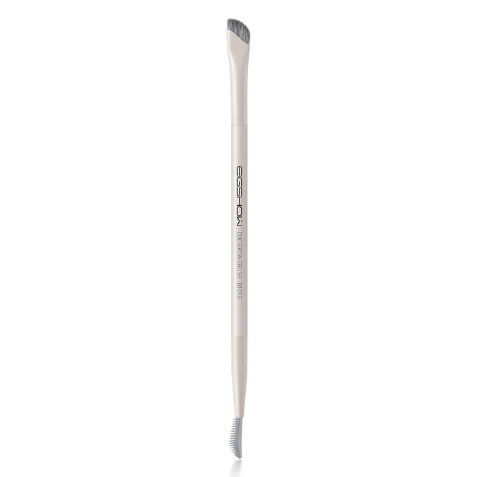 EIGSHOW Dual-Ended Precision Eyebrow Brush and Comb for Eyeliner Lining, Sculpting Brows, Professional Eye Makeup Tools (D109B)