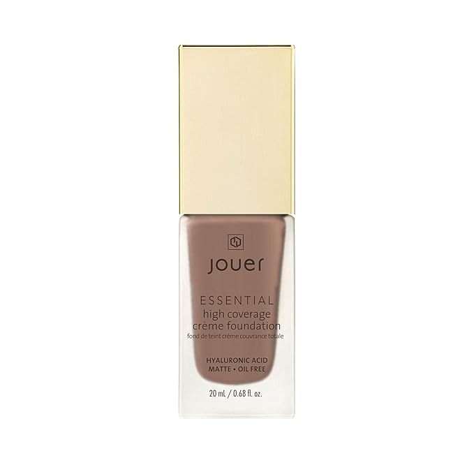Jouer Essential High Coverage Crème Foundation - Available in 50 Shades for All Skin Tones - Healthy Ingredients - Paraben, Gluten & Cruelty Free - Vegan Friendly