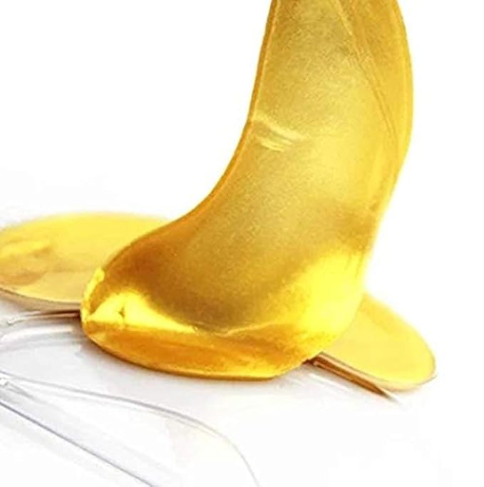 50 Pairs 24K Gold Eye Mask Powder Crystal Gel Collagen Natural Eye Pads For Anti-Aging & Moisturizing Reducing Dark Circles, Puffiness, Wrinkles