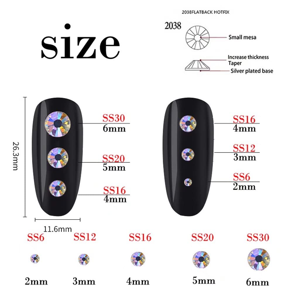 500 Pieces SS30 6mm Flatback Rhinestones Clear Glass Round Gems Crystals for Nail Art DIY Crafts Clothes Shoes Bags （Golden Yellow）