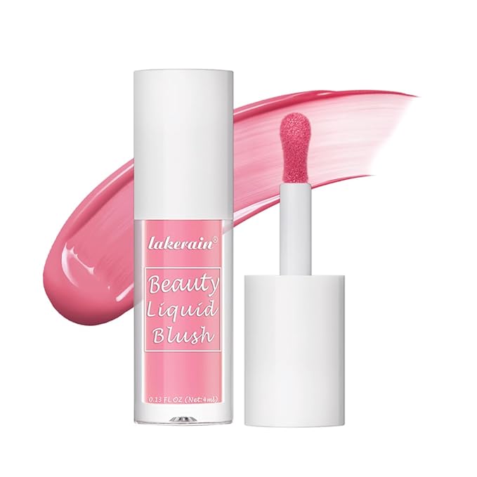 Liquid Blush for Cheeks Makeup Face Blush, Weightless Cream Formula, Smudge Proof Long-Wearing Pigmented Blush, Natural Look Makeup Face Blushes, Shimmer Finish, Dainty - 08# Pink dating