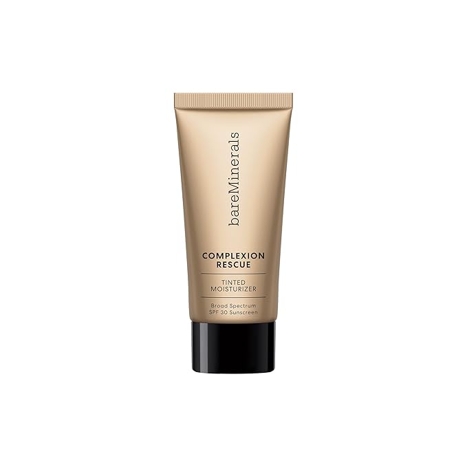 bareMinerals Complexion Rescue Tinted Moisturizer for Face with SPF 30 + Hyaluronic Acid, Hydrating Tinted Mineral Sunscreen for Face, Skin Tint, Vegan, Travel Size