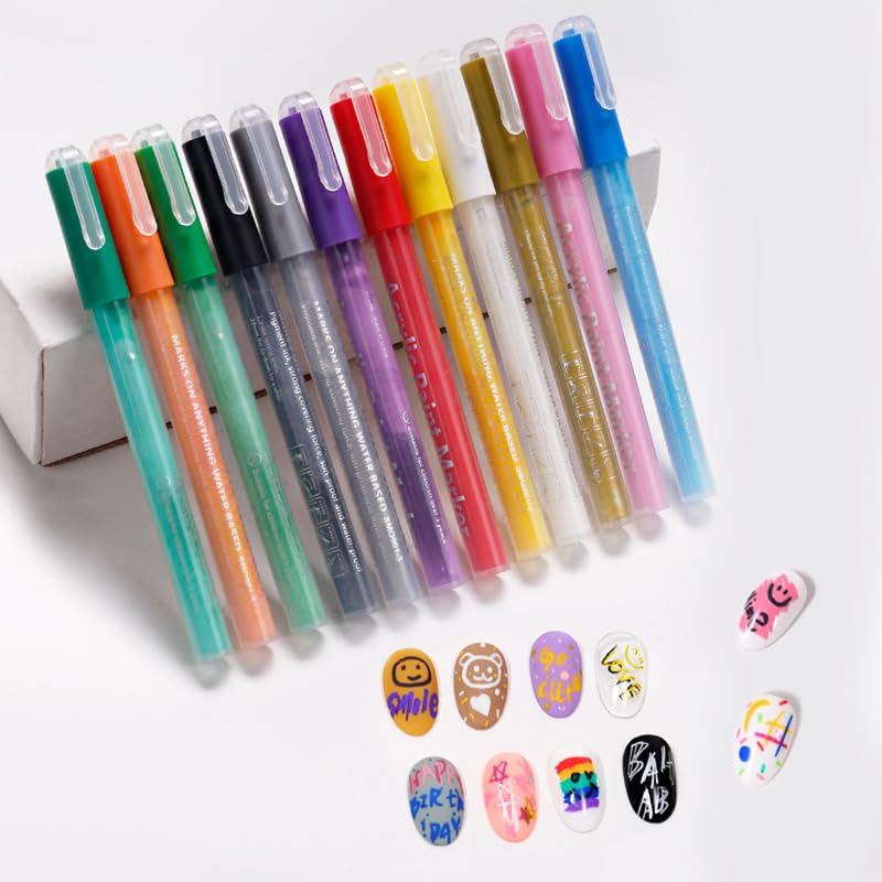 Nail Polish Pen, 1 PCS Nail Art Pen, Nail Pencil, DIY Drawing Painting Pen, for Nails DIY (Gold)