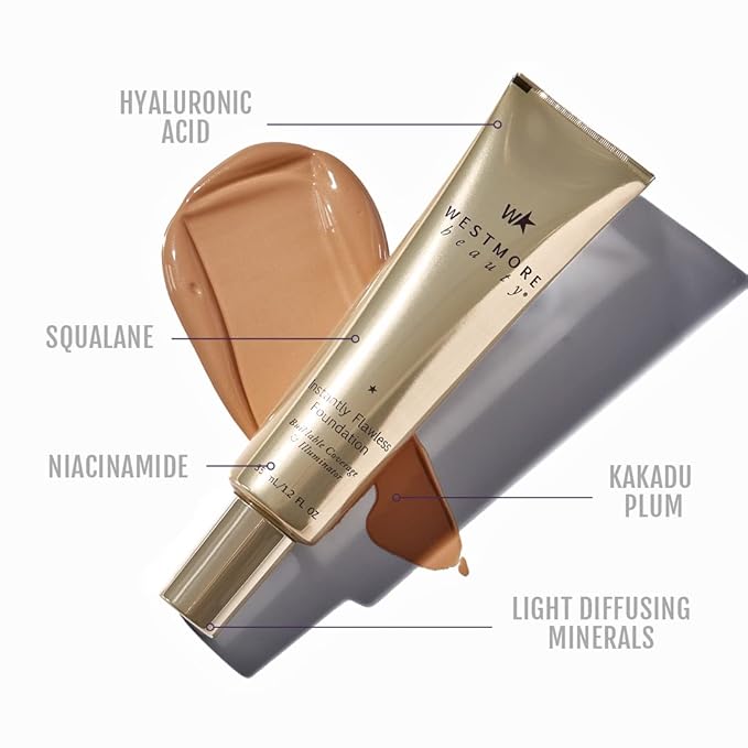Westmore Beauty Instantly Flawless Foundation - Medium Tan 1.2 oz - Foundation Full Coverage, Makeup Foundation, Liquid Foundation, Best Foundation, Light Foundation Foundation Makeup Full Coverage