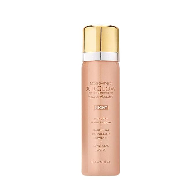 Jerome Alexander MagicMinerals AirGlow Tinted Highlighting Night Mist, Illuminating Airbrush Tinted Moisturizer Spray | Natural Pearl