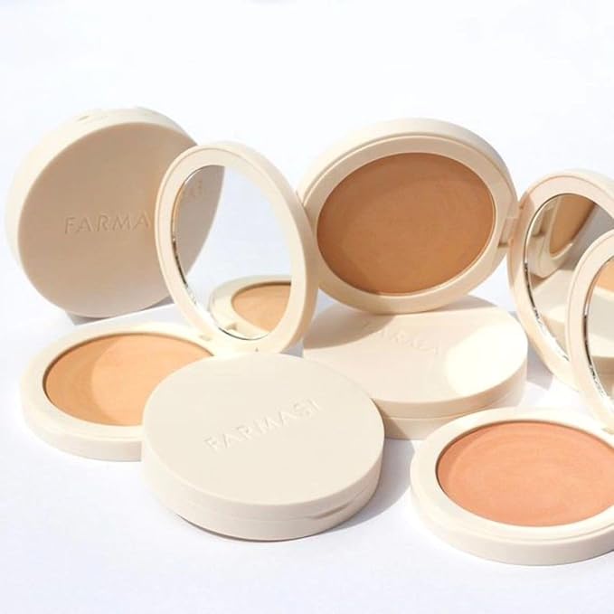 FARMASI Makeup BB All in One Powder, Lightweight, Long-Lasting Medium-Full Coverage with Flawless Finishing, will Look More Natural and Smooth Than Ever, 0.5 oz, Cool Deep