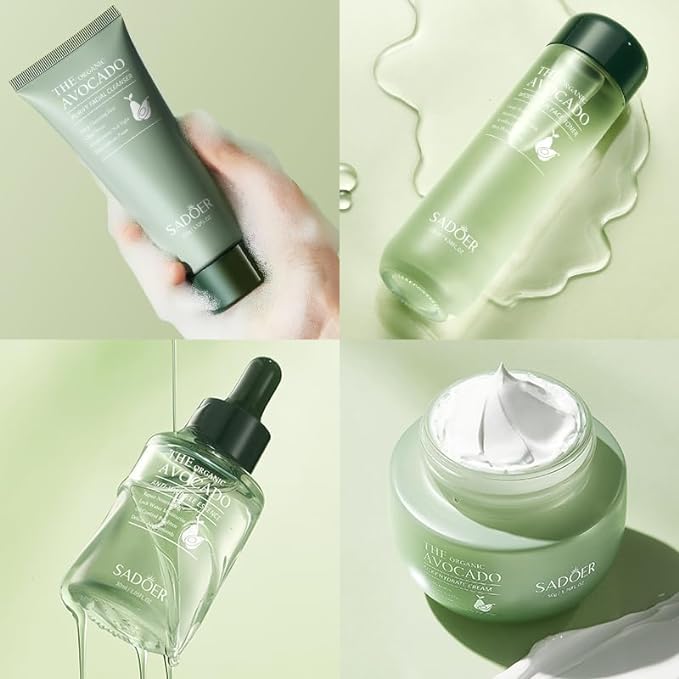 Avocado Skincare Set, 11-In-1 Skincare Gift Set With Facial Cleanser, Face Serum, Face Cream, Eye Cream, Toner, moisturizing lotion& Facial mask. Anti-Aging Skin Care Kit For Women Men