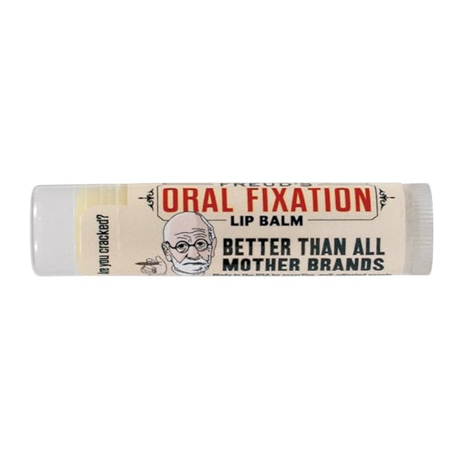 Sigmund Freud's Oral Fixation Lip Balm Tube, Eucalyptus Mint Flavored - Cruelty-Free and Made in The USA from Natural and Imported Ingredients