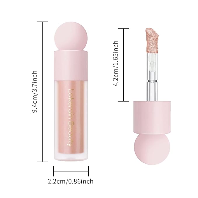 KYDA 2 Colors Liquid Blush Highlighter, Silky Matte Blush, High Glossy Face Illuminator, Natural Glow Finish, Blendable Formula, Set B