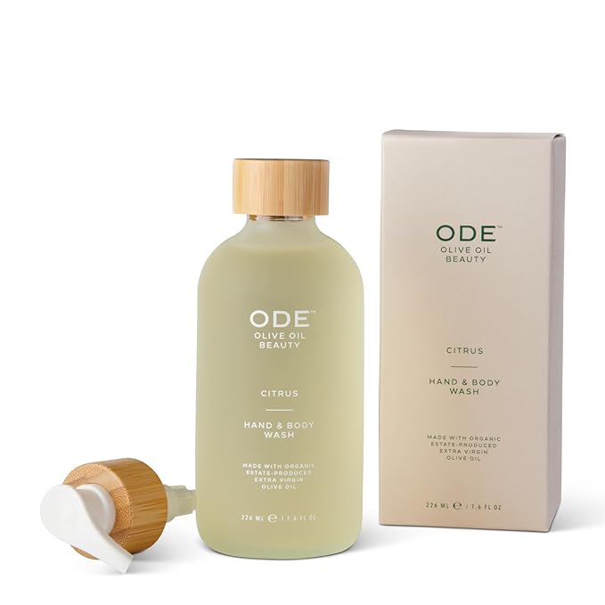 McEvoy Ranch Citrus Hand & Body Wash (2-pack) by ODE Olive Oil Beauty, Organic EVOO, California Made, Nourishing Foaming Wash