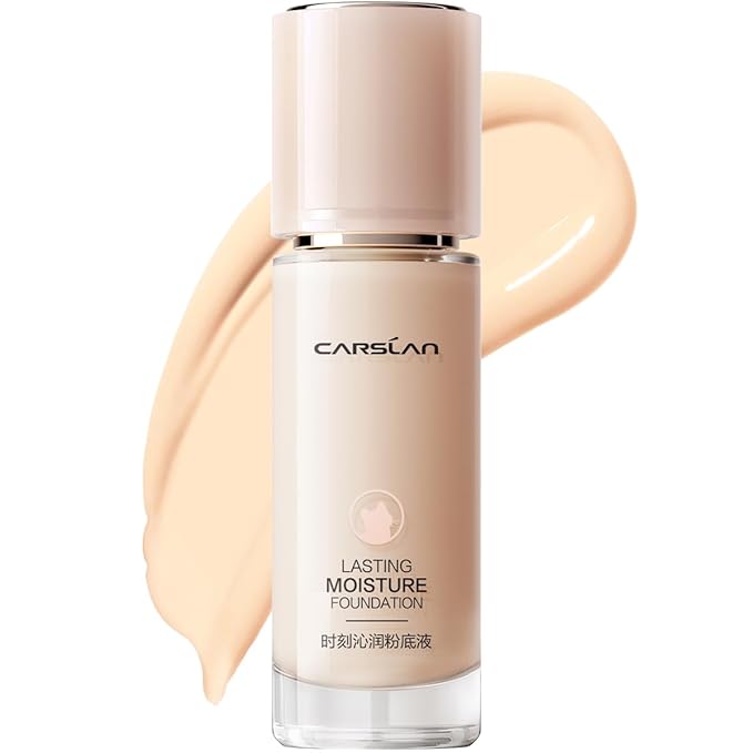 Lasting Moisture Foundation, 24H Longlasting Medium Coverage Dewy Finish Face Makeup, Poreless, Lightweight, Waterproof, Oil Free Liquid Foundation, P02