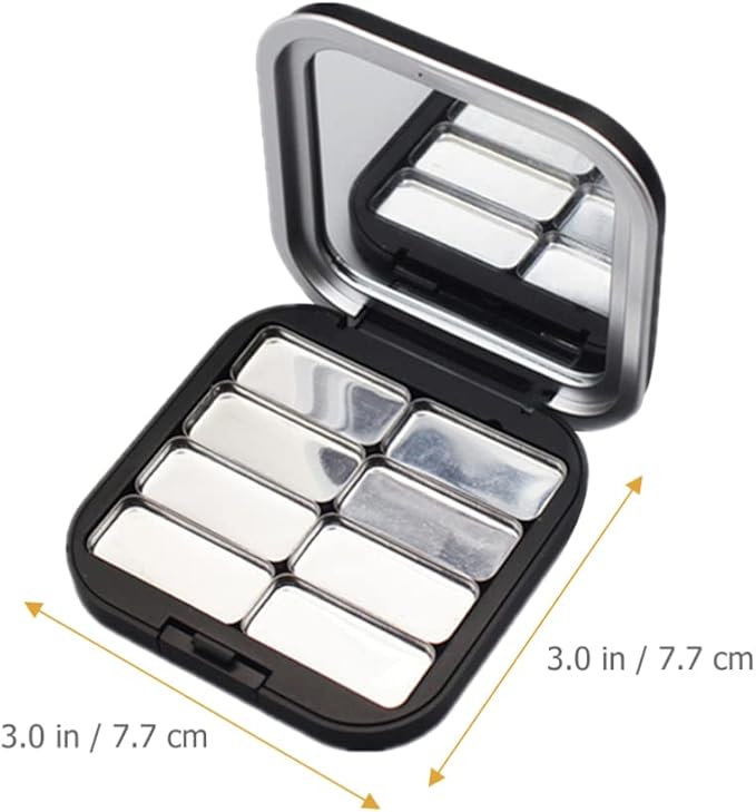 Beaupretty 2pcs Empty Lipstick Palette DIY Lipstick Lip Balm Blusher Containers Refillable Makeup Eyeshadow Storage Case Box with Mirror